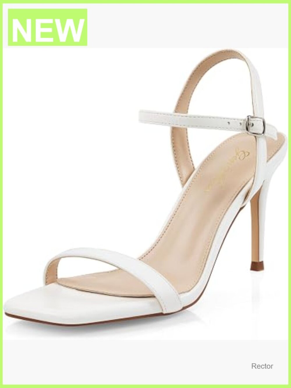 Strappy High Heeled Sandals 3 Inch Square Open Toe Stiletto Heels Slingback